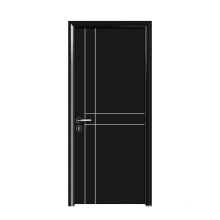 GO-H1026 Puerta de color negro moderno de buena calidad 100% REAL PUERTA REAL DE MADERA PUERTA DE MADERA